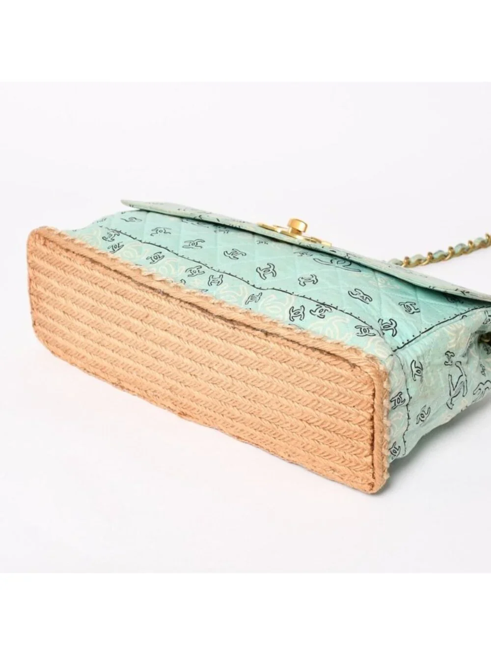 CHANEL cm flap woven